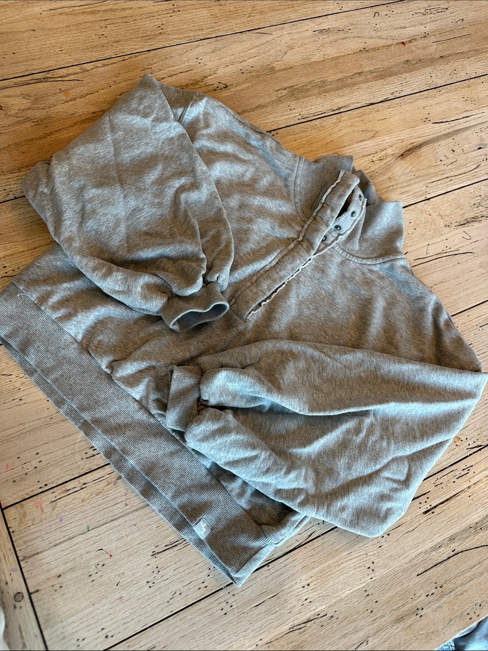 JoyLab Gray Cropped Hooded Sweatshirt